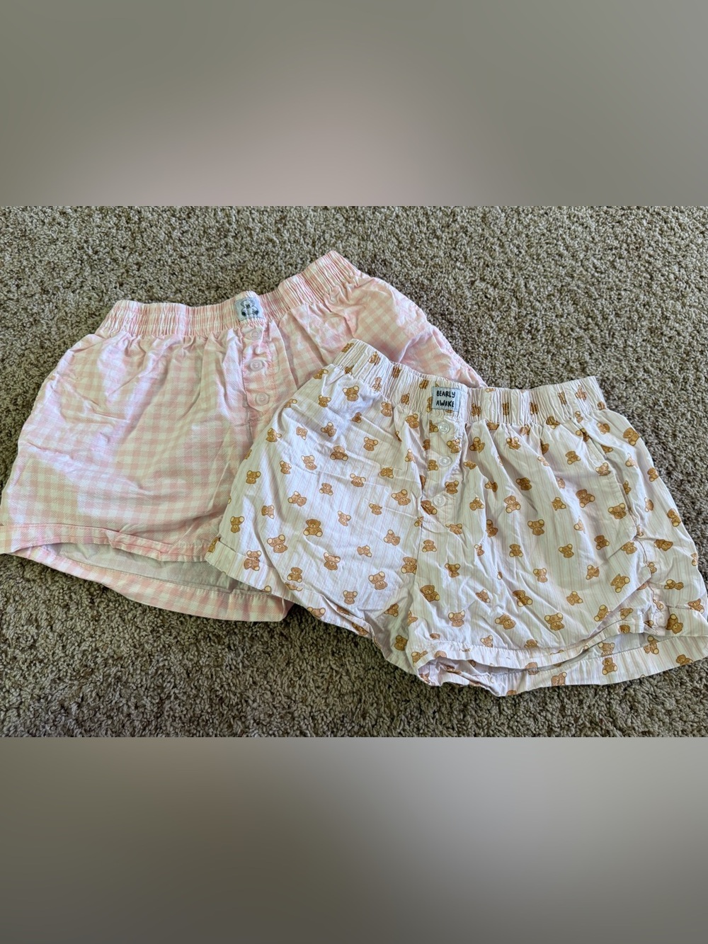 Pink Gingham and Bear Boxer Shorts Bundle